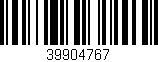 Código de barras (EAN, GTIN, SKU, ISBN): '39904767'