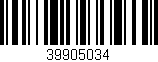Código de barras (EAN, GTIN, SKU, ISBN): '39905034'