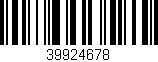 Código de barras (EAN, GTIN, SKU, ISBN): '39924678'