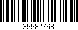 Código de barras (EAN, GTIN, SKU, ISBN): '39982768'