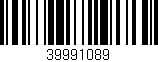 Código de barras (EAN, GTIN, SKU, ISBN): '39991089'