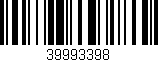 Código de barras (EAN, GTIN, SKU, ISBN): '39993398'
