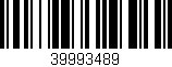 Código de barras (EAN, GTIN, SKU, ISBN): '39993489'