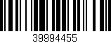 Código de barras (EAN, GTIN, SKU, ISBN): '39994455'