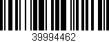 Código de barras (EAN, GTIN, SKU, ISBN): '39994462'