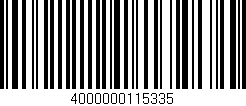 Código de barras (EAN, GTIN, SKU, ISBN): '4000000115335'