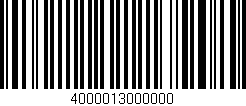 Código de barras (EAN, GTIN, SKU, ISBN): '4000013000000'