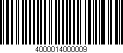 Código de barras (EAN, GTIN, SKU, ISBN): '4000014000009'