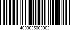 Código de barras (EAN, GTIN, SKU, ISBN): '4000035000002'