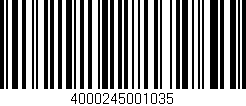 Código de barras (EAN, GTIN, SKU, ISBN): '4000245001035'