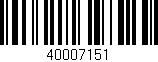 Código de barras (EAN, GTIN, SKU, ISBN): '40007151'