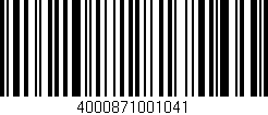 Código de barras (EAN, GTIN, SKU, ISBN): '4000871001041'