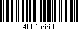 Código de barras (EAN, GTIN, SKU, ISBN): '40015660'