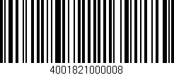 Código de barras (EAN, GTIN, SKU, ISBN): '4001821000008'