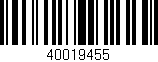 Código de barras (EAN, GTIN, SKU, ISBN): '40019455'