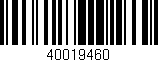 Código de barras (EAN, GTIN, SKU, ISBN): '40019460'