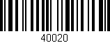 Código de barras (EAN, GTIN, SKU, ISBN): '40020'