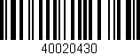 Código de barras (EAN, GTIN, SKU, ISBN): '40020430'