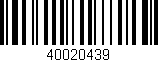 Código de barras (EAN, GTIN, SKU, ISBN): '40020439'