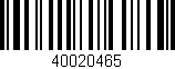 Código de barras (EAN, GTIN, SKU, ISBN): '40020465'