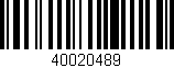 Código de barras (EAN, GTIN, SKU, ISBN): '40020489'