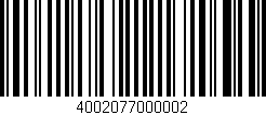 Código de barras (EAN, GTIN, SKU, ISBN): '4002077000002'