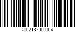 Código de barras (EAN, GTIN, SKU, ISBN): '4002167000004'