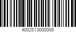 Código de barras (EAN, GTIN, SKU, ISBN): '4002513000009'