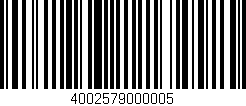 Código de barras (EAN, GTIN, SKU, ISBN): '4002579000005'