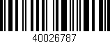 Código de barras (EAN, GTIN, SKU, ISBN): '40026787'