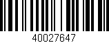 Código de barras (EAN, GTIN, SKU, ISBN): '40027647'