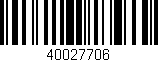 Código de barras (EAN, GTIN, SKU, ISBN): '40027706'