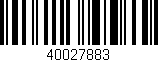 Código de barras (EAN, GTIN, SKU, ISBN): '40027883'