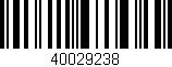 Código de barras (EAN, GTIN, SKU, ISBN): '40029238'