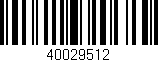Código de barras (EAN, GTIN, SKU, ISBN): '40029512'
