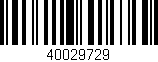 Código de barras (EAN, GTIN, SKU, ISBN): '40029729'