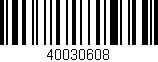 Código de barras (EAN, GTIN, SKU, ISBN): '40030608'