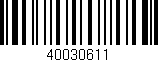 Código de barras (EAN, GTIN, SKU, ISBN): '40030611'
