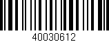 Código de barras (EAN, GTIN, SKU, ISBN): '40030612'