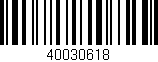 Código de barras (EAN, GTIN, SKU, ISBN): '40030618'