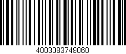 Código de barras (EAN, GTIN, SKU, ISBN): '4003083749060'