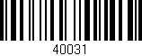 Código de barras (EAN, GTIN, SKU, ISBN): '40031'