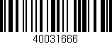 Código de barras (EAN, GTIN, SKU, ISBN): '40031666'