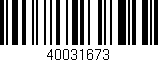 Código de barras (EAN, GTIN, SKU, ISBN): '40031673'