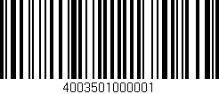 Código de barras (EAN, GTIN, SKU, ISBN): '4003501000001'