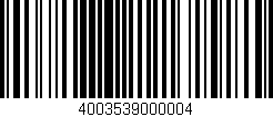 Código de barras (EAN, GTIN, SKU, ISBN): '4003539000004'