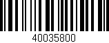 Código de barras (EAN, GTIN, SKU, ISBN): '40035800'