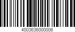 Código de barras (EAN, GTIN, SKU, ISBN): '4003636000006'