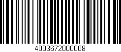 Código de barras (EAN, GTIN, SKU, ISBN): '4003672000008'