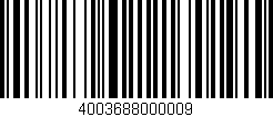 Código de barras (EAN, GTIN, SKU, ISBN): '4003688000009'
